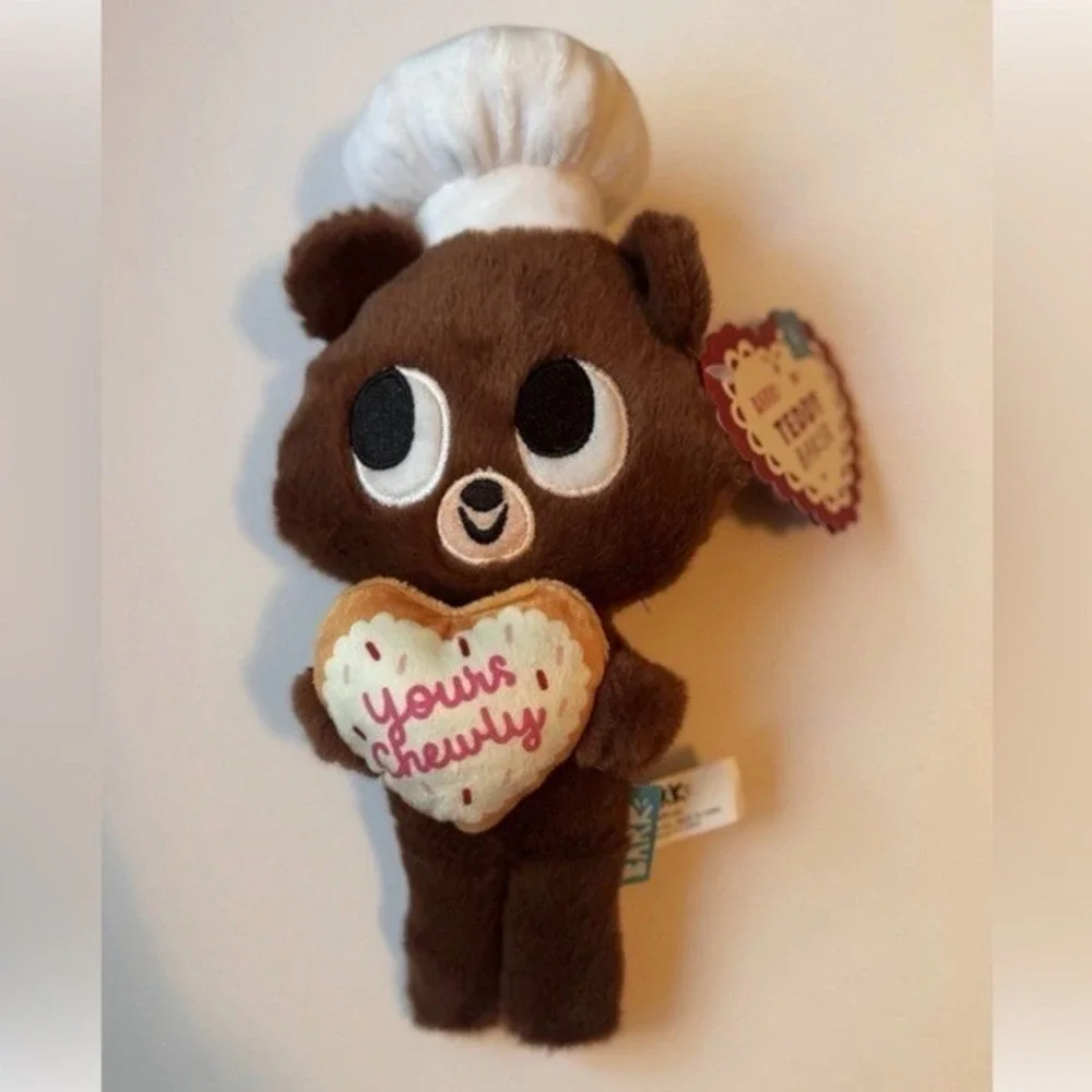 Bark Box Teddy Baker Stuffed Plush Dog Toy Large 50+ Lbs  Crinkle Squeak NEW